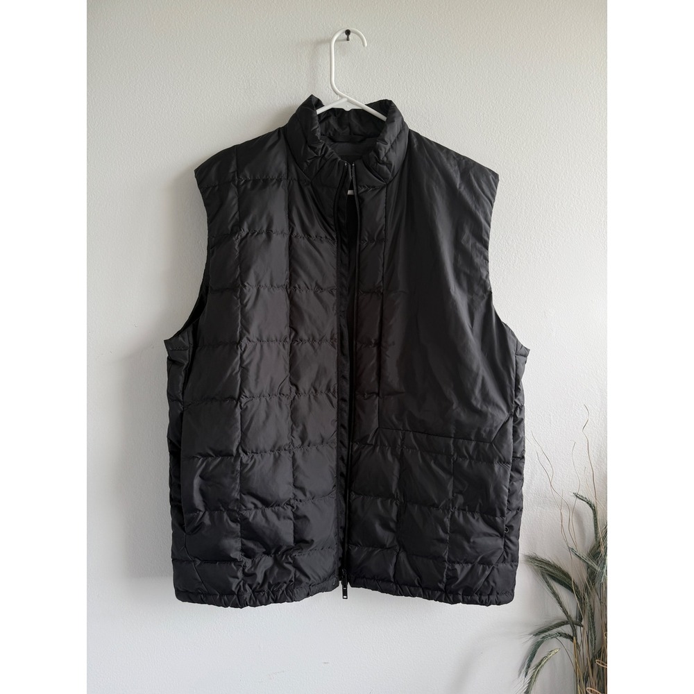 Theory Witt Watts Mens Black Square Quilted Down Puffer Vest XL G0775411